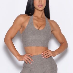 Taupe Halter Sports Bra